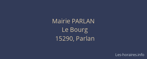 Mairie PARLAN