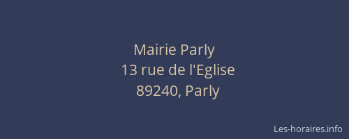 Mairie Parly