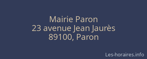 Mairie Paron