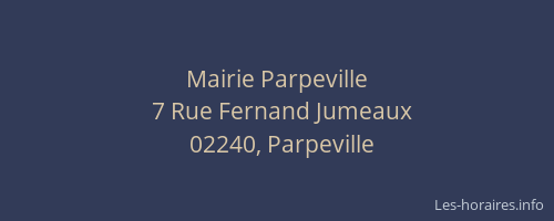 Mairie Parpeville
