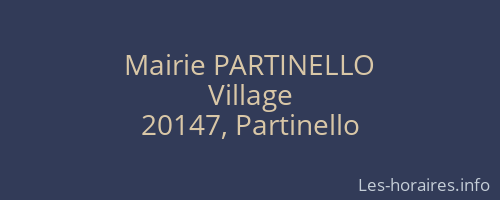 Mairie PARTINELLO
