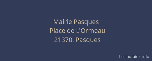 Mairie Pasques
