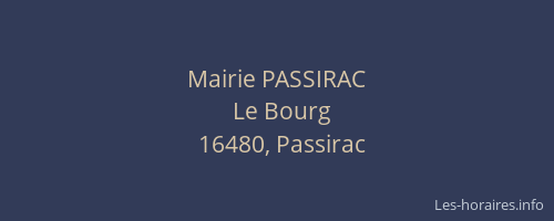 Mairie PASSIRAC