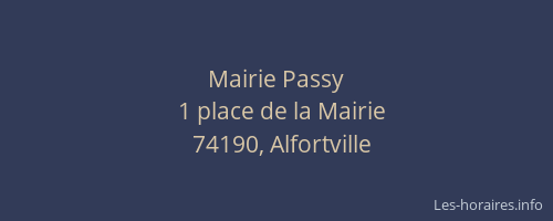 Mairie Passy