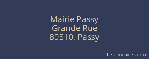 Mairie Passy