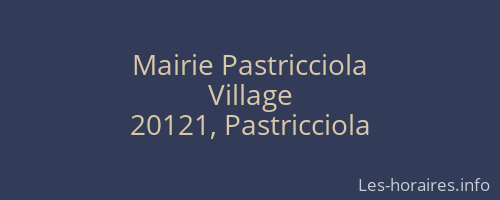 Mairie Pastricciola