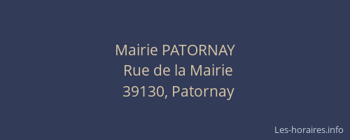 Mairie PATORNAY