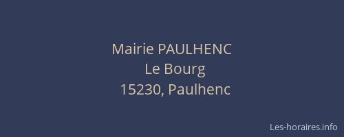 Mairie PAULHENC