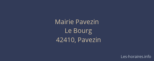 Mairie Pavezin