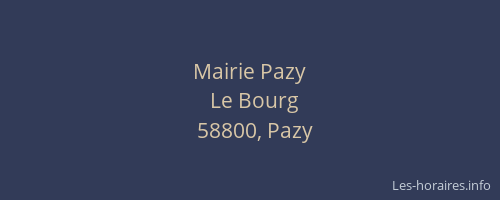 Mairie Pazy