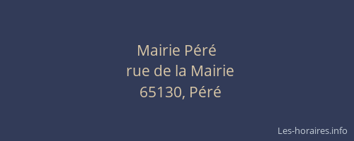 Mairie P&eacute;r&eacute;
