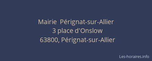 Mairie  P&eacute;rignat-sur-Allier