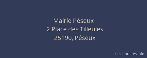 Mairie P&eacute;seux