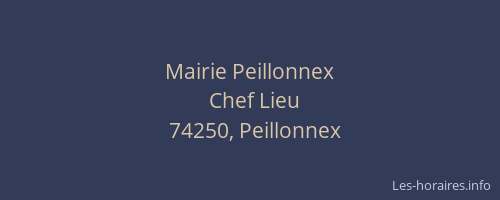 Mairie Peillonnex