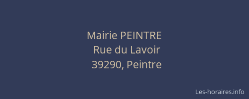 Mairie PEINTRE