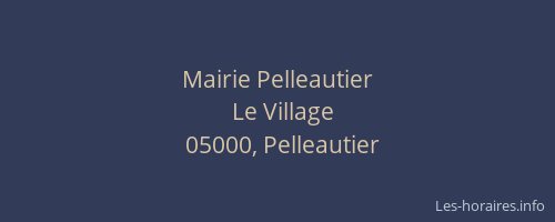 Mairie Pelleautier