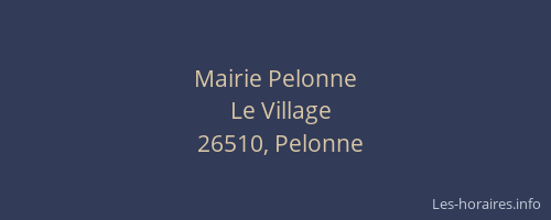 Mairie Pelonne