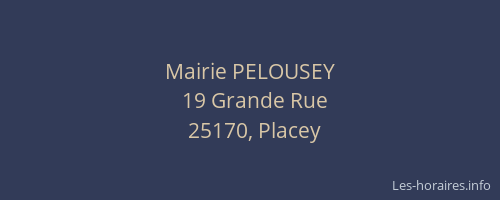 Mairie PELOUSEY