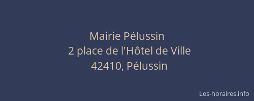 Mairie Pélussin