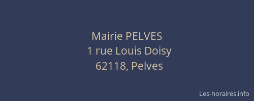 Mairie PELVES