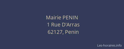 Mairie PENIN