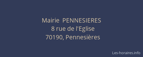 Mairie  PENNESIERES