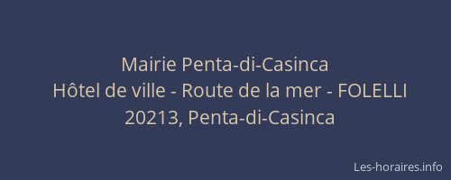 Mairie Penta-di-Casinca
