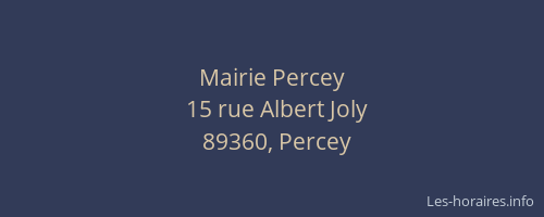 Mairie Percey