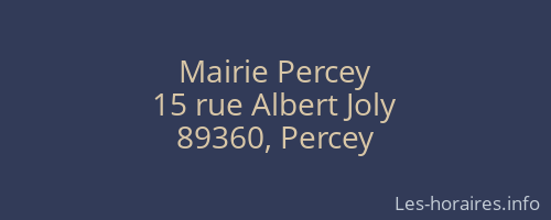 Mairie Percey