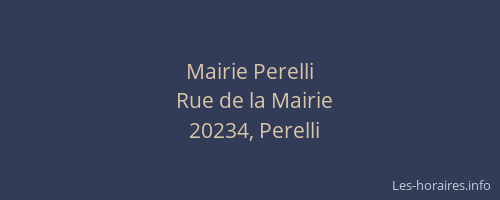 Mairie Perelli