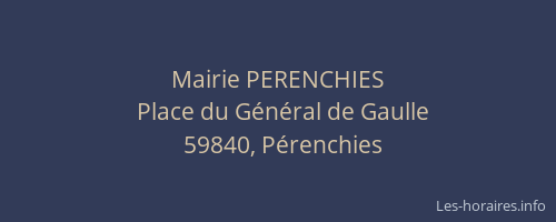 Mairie PERENCHIES