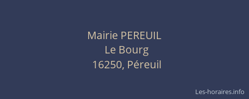 Mairie PEREUIL