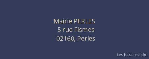 Mairie PERLES