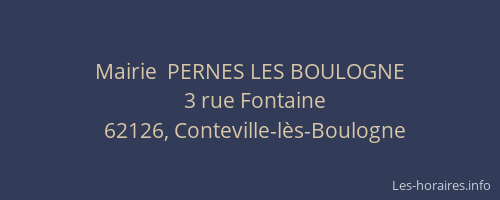 Mairie  PERNES LES BOULOGNE