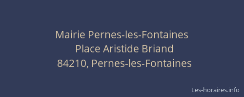 Mairie Pernes-les-Fontaines
