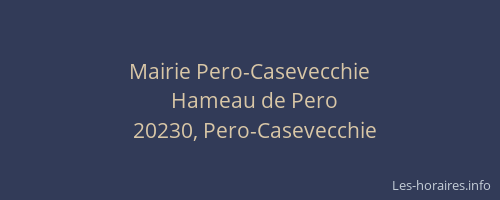 Mairie Pero-Casevecchie