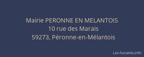 Mairie PERONNE EN MELANTOIS