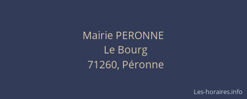 Mairie PERONNE