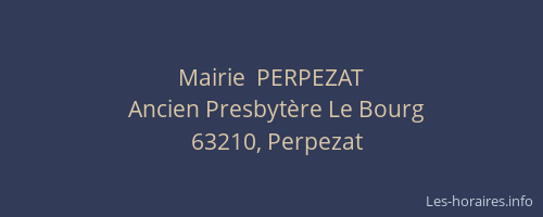 Mairie  PERPEZAT