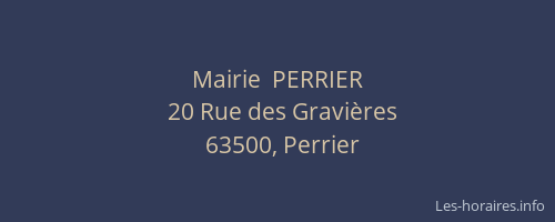 Mairie  PERRIER