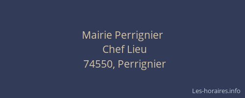 Mairie Perrignier