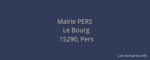 Mairie PERS