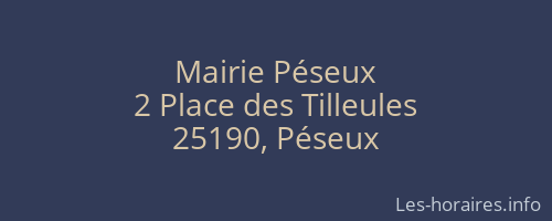 Mairie Péseux