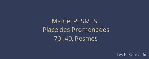 Mairie  PESMES