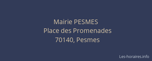Mairie PESMES