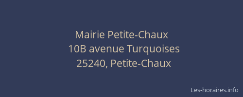 Mairie Petite-Chaux