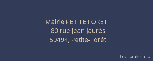 Mairie PETITE FORET