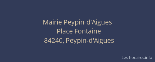 Mairie Peypin-d'Aigues