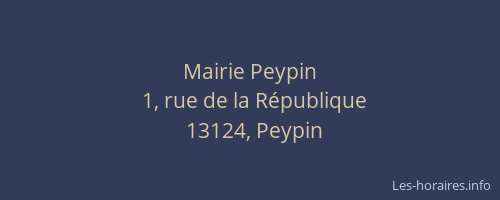 Mairie Peypin