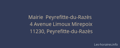 Mairie  Peyrefitte-du-Razès
